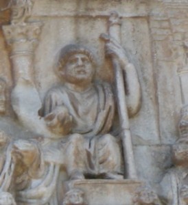Constantin Ier sur l'Arc de Constantin à Rome (cliché par D. Colas) 