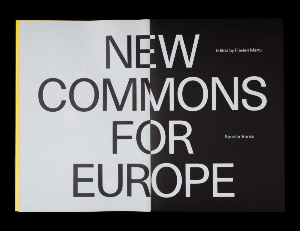 [Publication] Flavien Menu (ed.), « New Commons for Europe », Spector Books